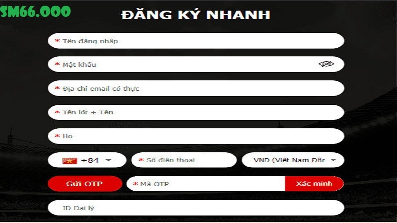 Điều kiện đăng ký tài khoản Sm66